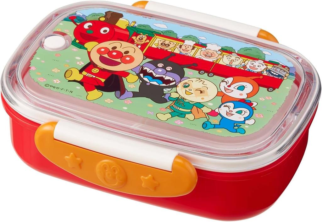 Anpanman Bento Box, 1 Tier, Dishwasher and Microwave Safe, Made in Japan, 360ml, Red (Bento Box, Balanced)