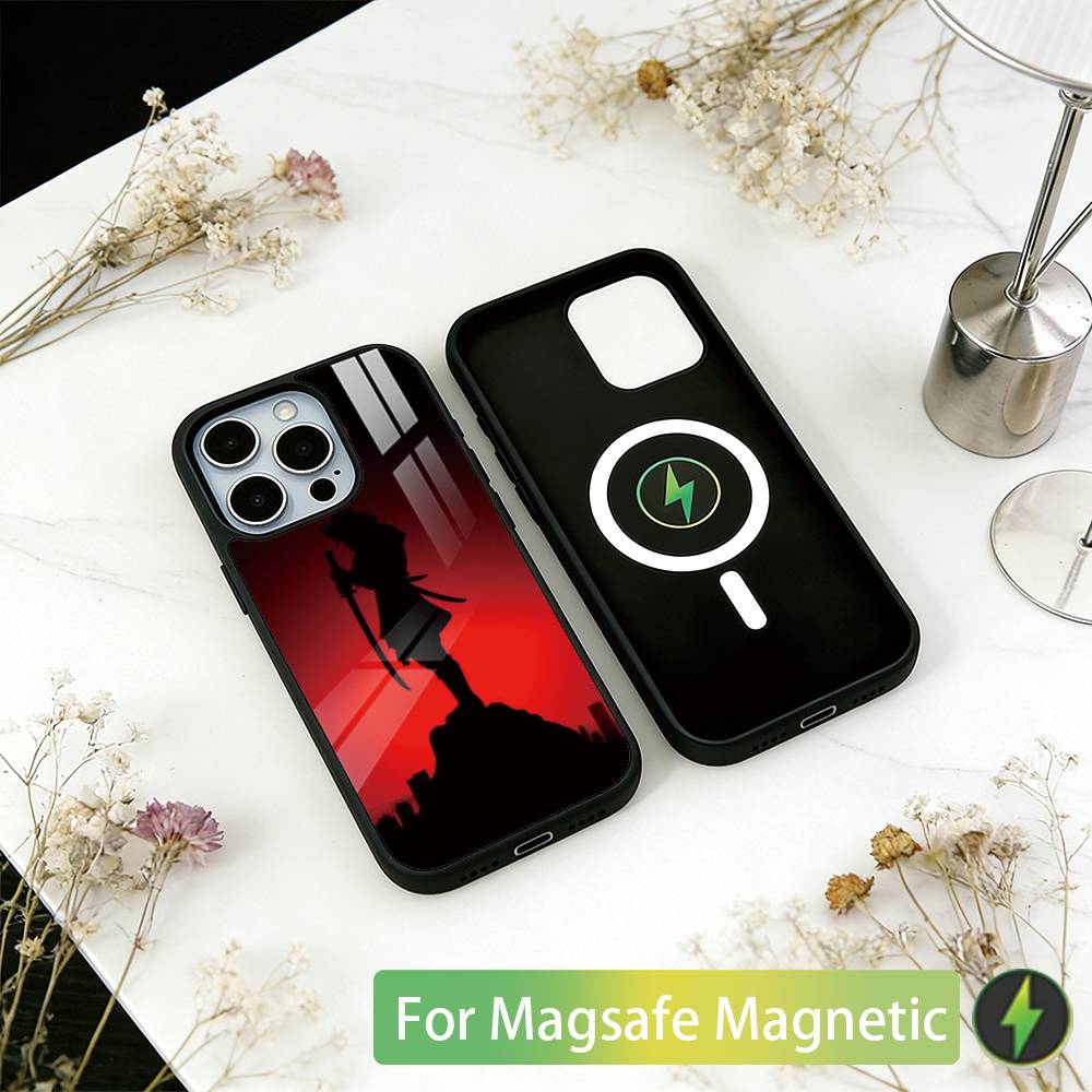 

Painting Japan Samurai Art Phone Case For iPhone17,16,15,14,13,12,11 Plus,Pro Magnetic For Magsafe Wireless Charging iPhone16ProMax
