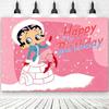 Retro Cartoon B&Bettys Boops Background Kids Birthday Decorations Party Supplies Girls Photo Shoot Props Gifts Backdrop Banner