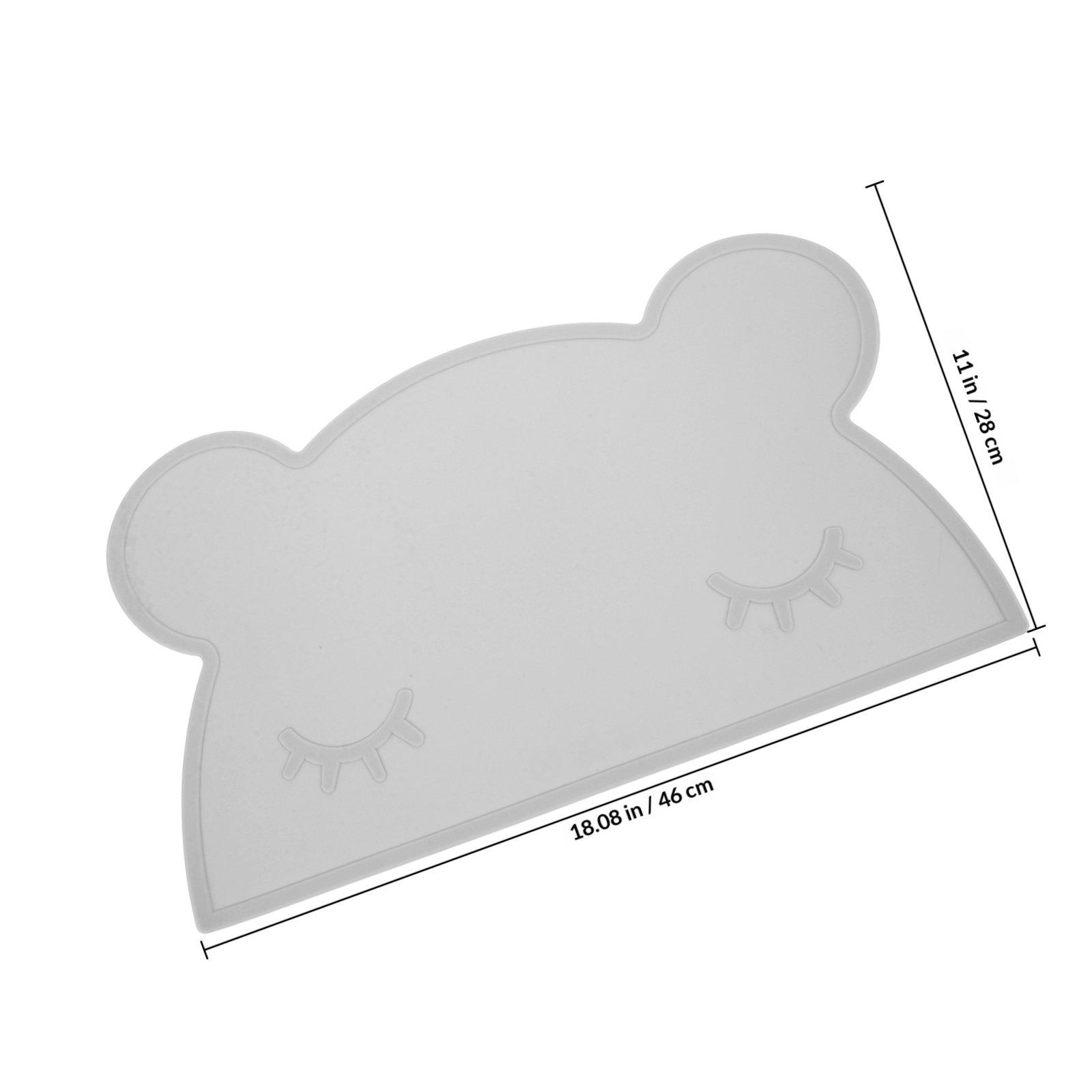 Silicone Placemats Bear Shape Light Resistant Non-Slip For Kids Dining Table Mat Waterproof Odorless Placemats