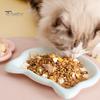 Keramik-Katzennapf, Fressnapf für Katzen, Schnurrhaar-freundliche Kitten-Futter Schale, Haustier breite flache Futterplatte für Trocken-Nass-Futter
