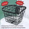 Easy To Install Large Cart Basket Metal Bicycle Front Basket  Electric Bicycles Accessories
