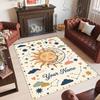 Cosmic Theme Crystal Velvet Floor Rug Personalized Custom Name Text Warm Carpet Home Decoration