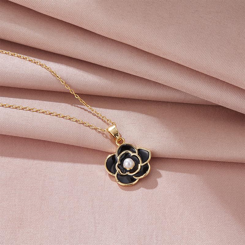 Xiulu Camellia Necklace Women'S Light Luxury Fresh Natural Versatile Clavicle Chain