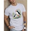 Europese maten Twee Papegaaiduikers in de Natuur Heren T-shirt met Korte Mouwen Zomer T-shirt Top