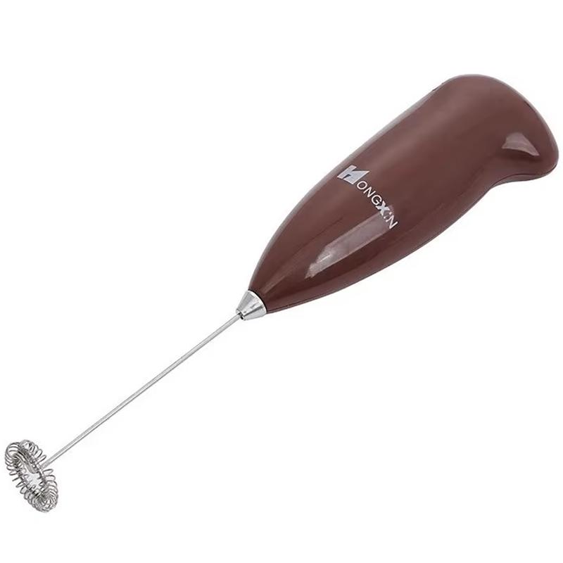 

Mini Portable Electric Milk Frother & Handheld Mixer - Coffee Foamer Egg Beater Cappuccino Stirrer Kitchen Blender & Whisk tool коричневый