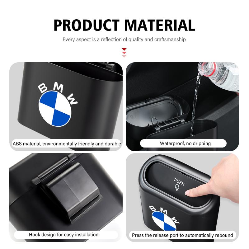 Universal Car Trash Can Storage Multifunctional Garbage Case For BMW M 1 3 4 5 6 7 Series M3 M6 F01 F02E34 E36 E70 F10 X6 X1 qa5