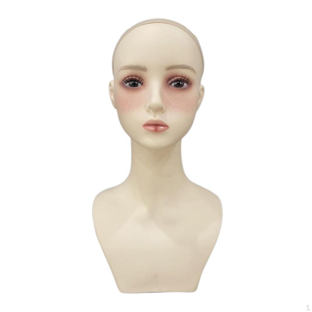 Bald Female Mannequin Head,Mannequin Head,Makeup Multipurpose,Sturdy Wig Display,Manikin Head for
