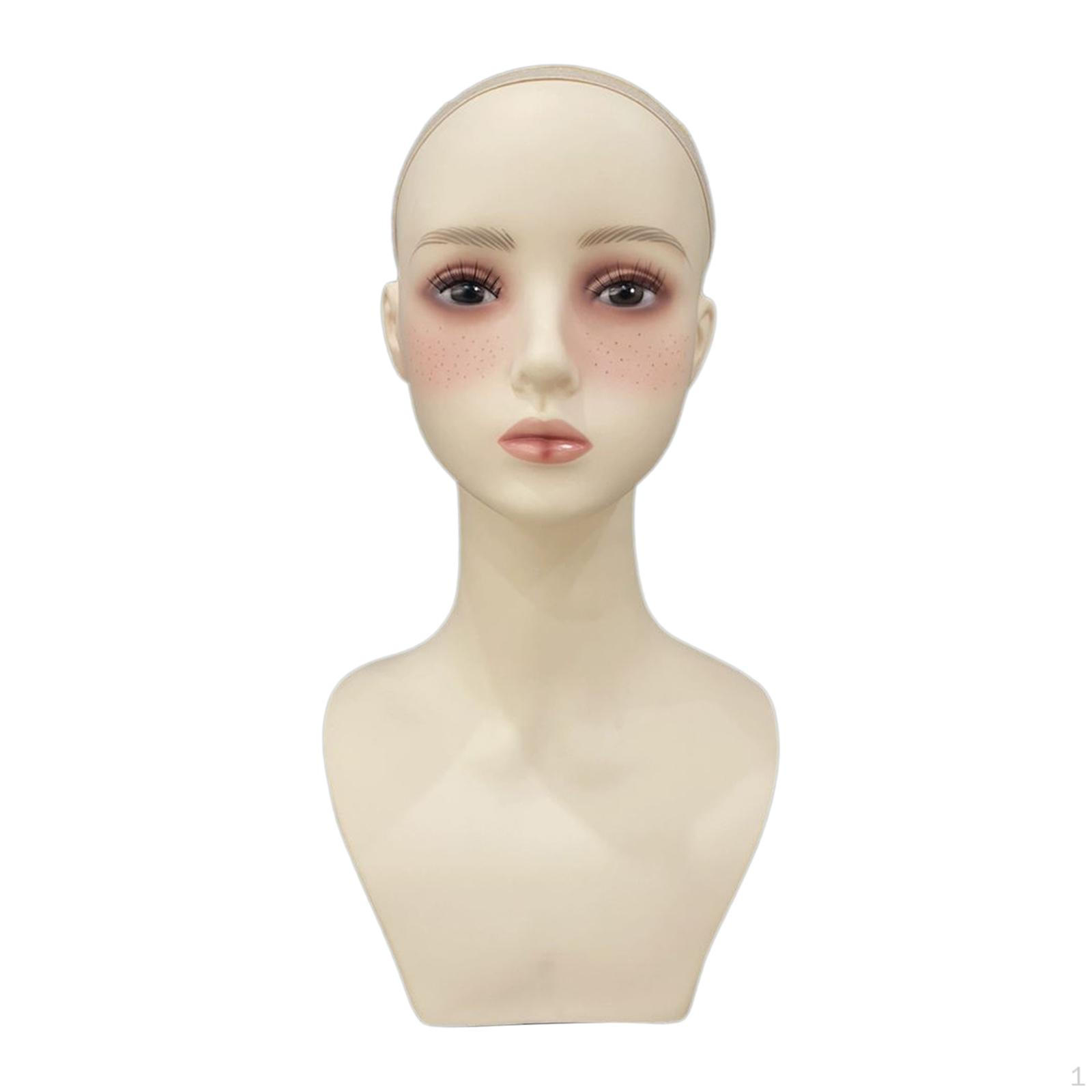 Bald Female Mannequin Head,Mannequin Head,Makeup Multipurpose,Sturdy Wig Display,Manikin Head for