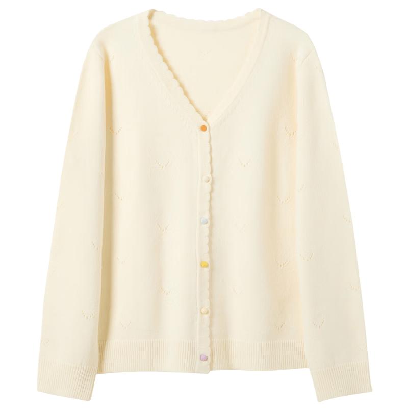Sancai Women's V-Neck Long Sleeve Knit Cardigan