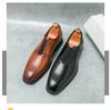 Men's Large Pointed Toe Leather Slip-on Shoes - Business, Formal, Wedding, Office Derby