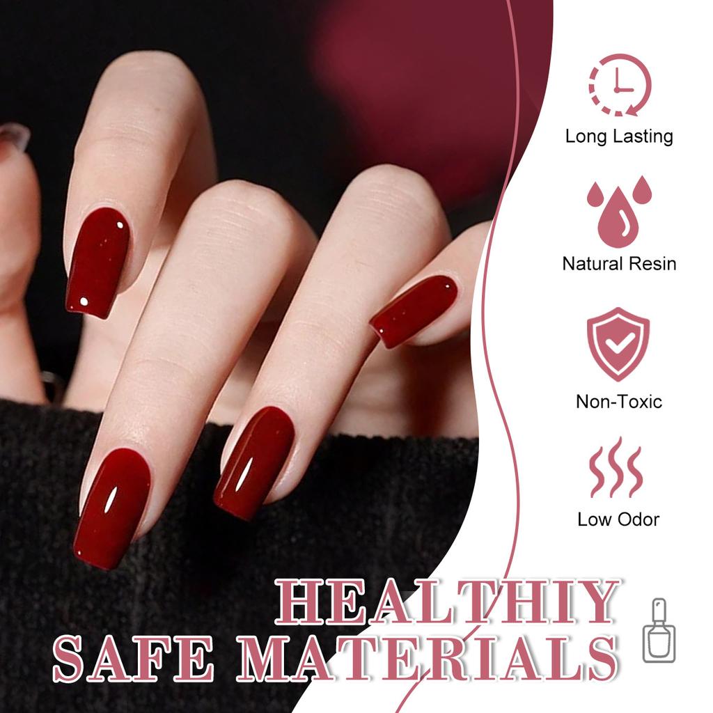 LIMEGIRL 8 Colors UV Gel Nail Polish Set, Long-Lasting Shine, Quick Dry, Soak Off LED Gel Nail Kit