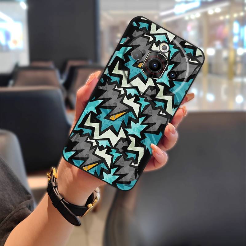 Shockproof Silicone Phone Case For ZTE Nubia Focus Pro 5G TPU Waterproof Graffiti Phone Pouch Anti-knock Full Wrap Cute