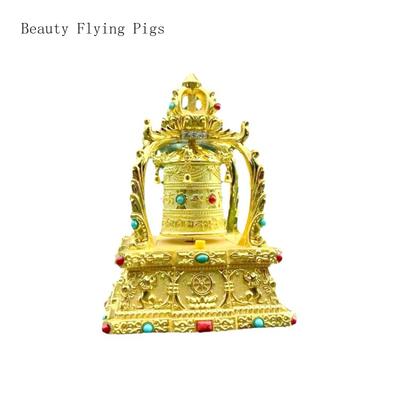 Creative Solar Alloy Car Accessories Prayer Wheel Automatically Rotates Car Interior Decoration Feng Shui  Buddhism