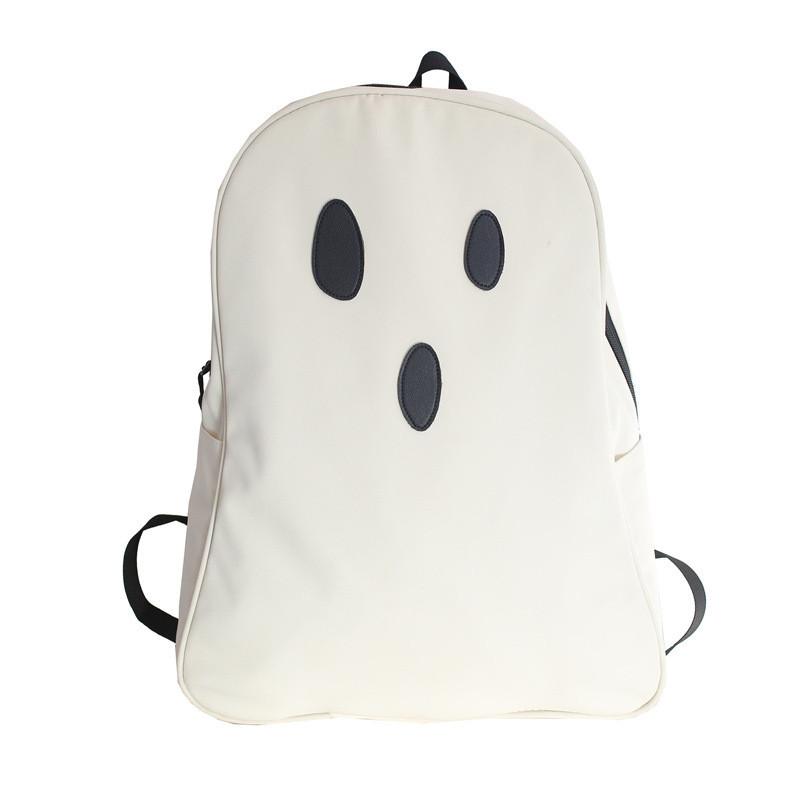 Cute Surprise And Pout Expression Ghost Shaped Backpack For Daily Use
