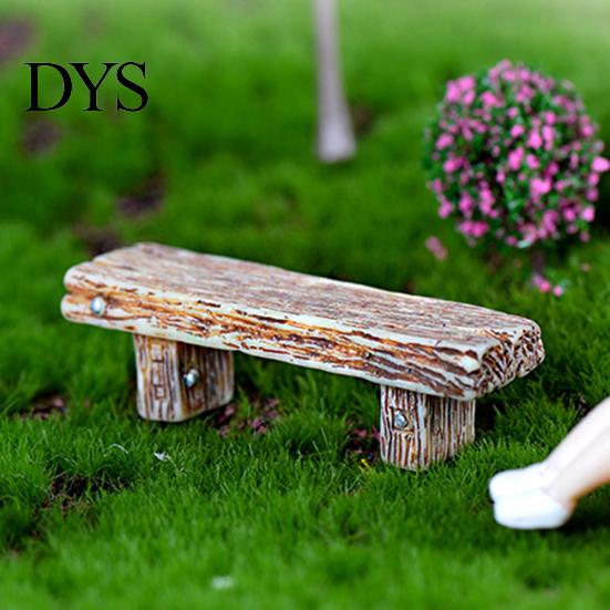 Micro Landscape Romantic Craft Resin Double Stool Bench Garden Figurine Decor