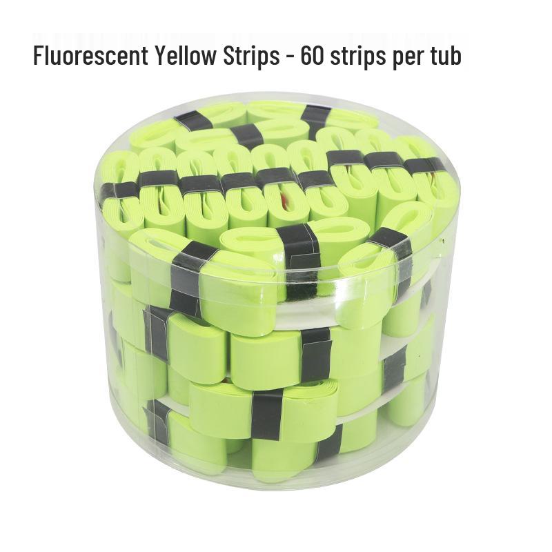 Elastic Perforated PU Leather Overgrip for Badminton, Tennis & Table Tennis Rackets, Fishing Rods with Ribbed Sweatband
