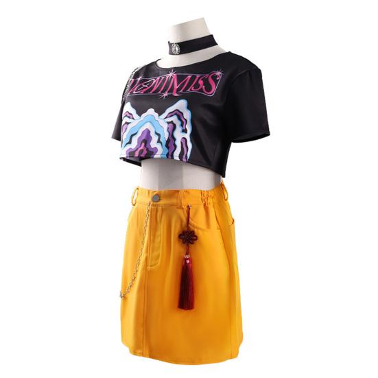 Adult Demon Hunters Costumes for Women Halloween Cosplay Outfit Anime Characters Dress-up Accessory for Movies Fans