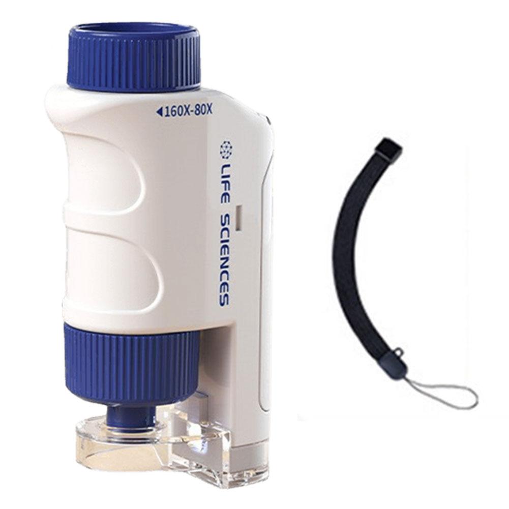 60X-120X Mini Pocket Microscope Handheld Microscope Kit Battery Powered Microscope With LED Light Biological Kids Science