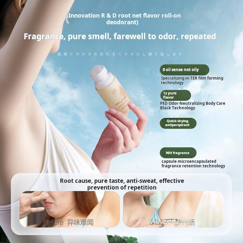 Ruyi Shallow Summer Time Anti Sweating Bead Dew Anti Sweating Dew Women's Underarm Deodorizing Ball Roller Dry and Durable