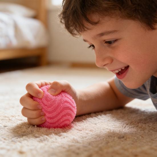 Texturovaná míček na odbourání stresu Měkký pružný chlupatý míček Mačkací hračka Proti úzkosti Přenosný Cestování Škola Kancelář Stresový míček Hračka na mačkání