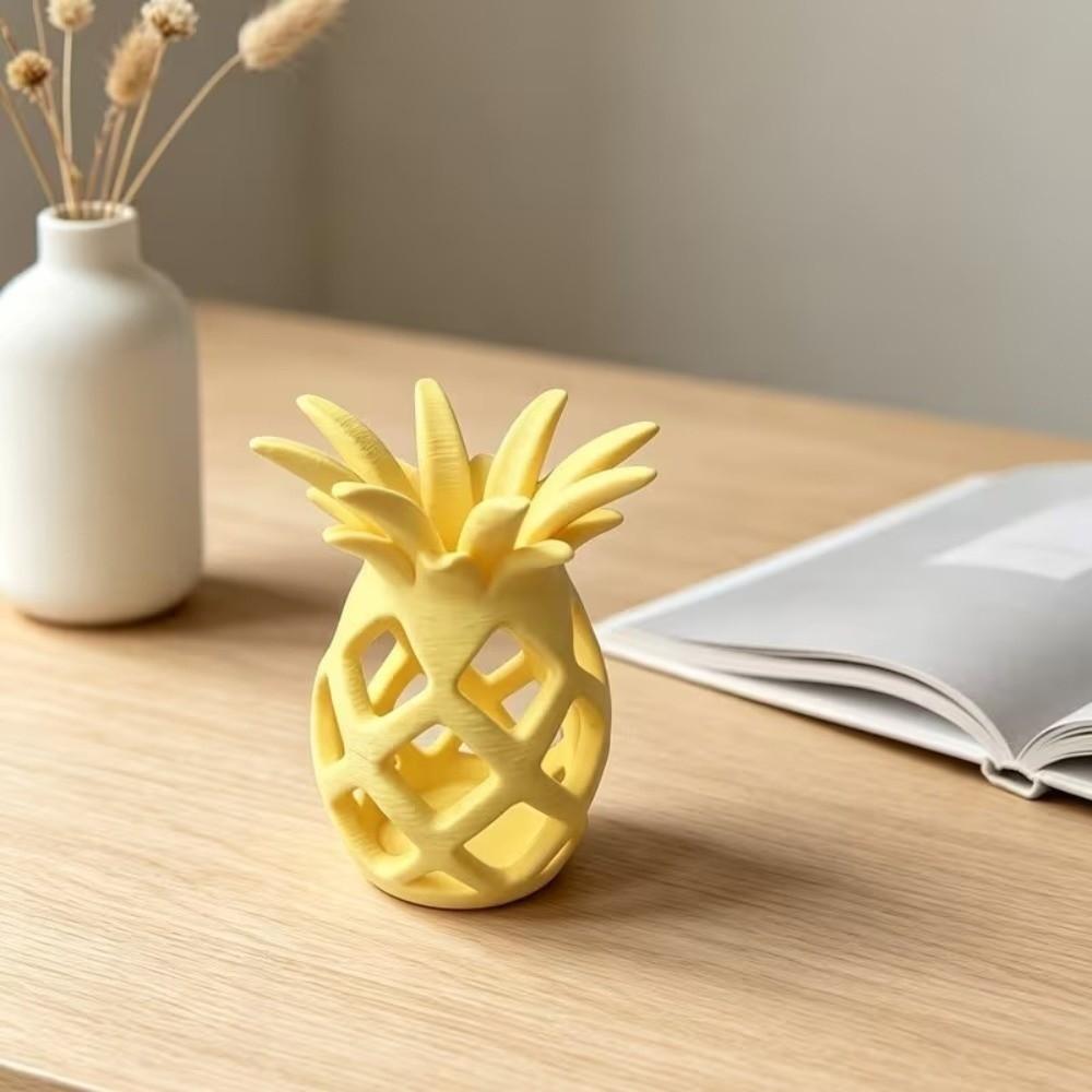 3D Printed Pineapple Sculpture Fruit Shape Home Decoration Funny Pineapple Flowerpot Home