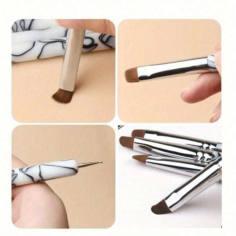 1Pc French Nail Art Brush Acrylic Nails Extension Builder Pen UV Gel Drawing Painting Manicure Tool Size 14