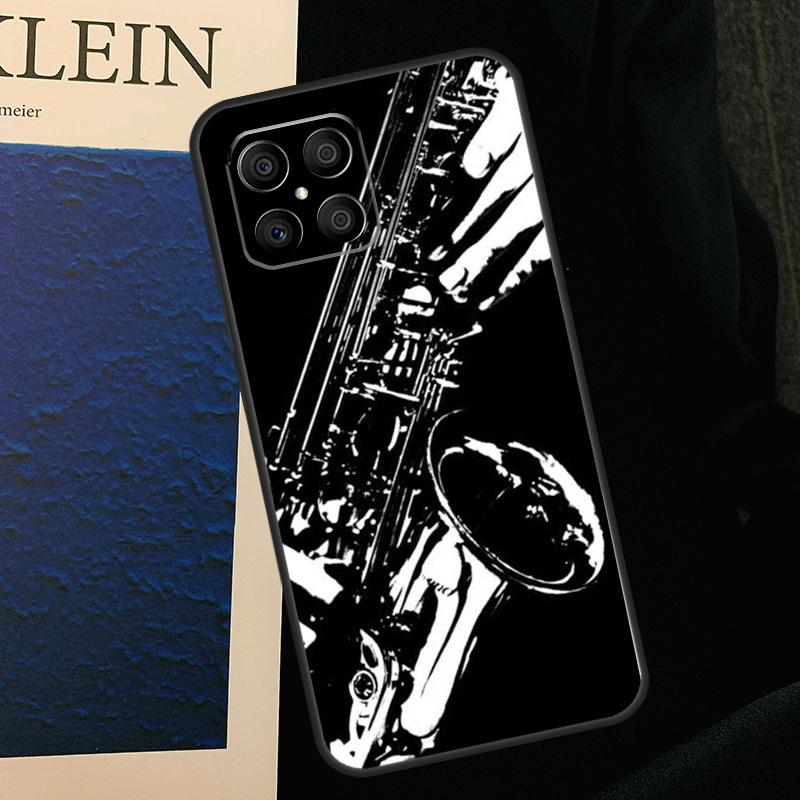 Saxophone Music Case For Honor 200 Pro X9b X9a X8b X8a X8 X9 X9c 50 70 90 Lite Honor Magic 7 5 6 Pro Cover