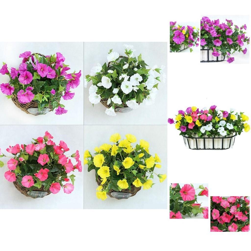 Beautiful 35cm Artificial Morning Glory Flower Fake Silk Petunia With Seven Branches For Home Decor