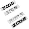2026 Het Bilklistermärke För Peugeot 2008 3008 4008 5008 3D ABS Silver Svart Logotyp 2008 3008 4008 5008 Emblem Bilmärke Baklucka Dekal S