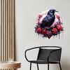 Halloween Crow Stickers for Wall Glass Door Refrigerator Window Spooky Home Decor Scary Party Decoration Peel and Stick Vinyl