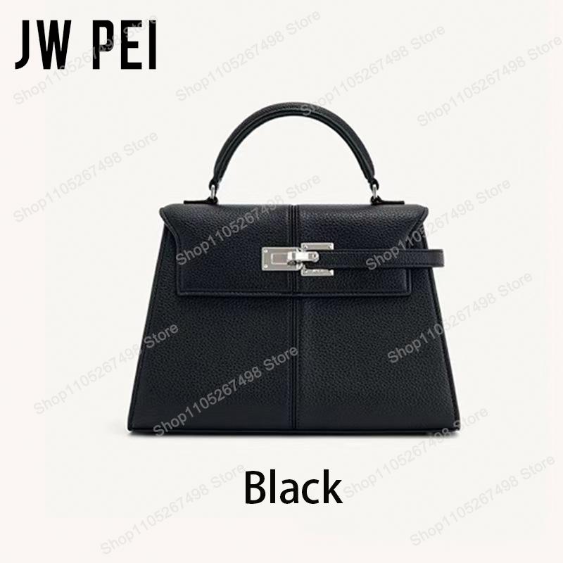 JW PEI Elise Sac bandoulière en cuir pour femme Sacoche élégante à poignée supérieure Sac à bandoulière d'inspiration designer minimaliste Sac cabas de bureau S(20x13.5x7cm)