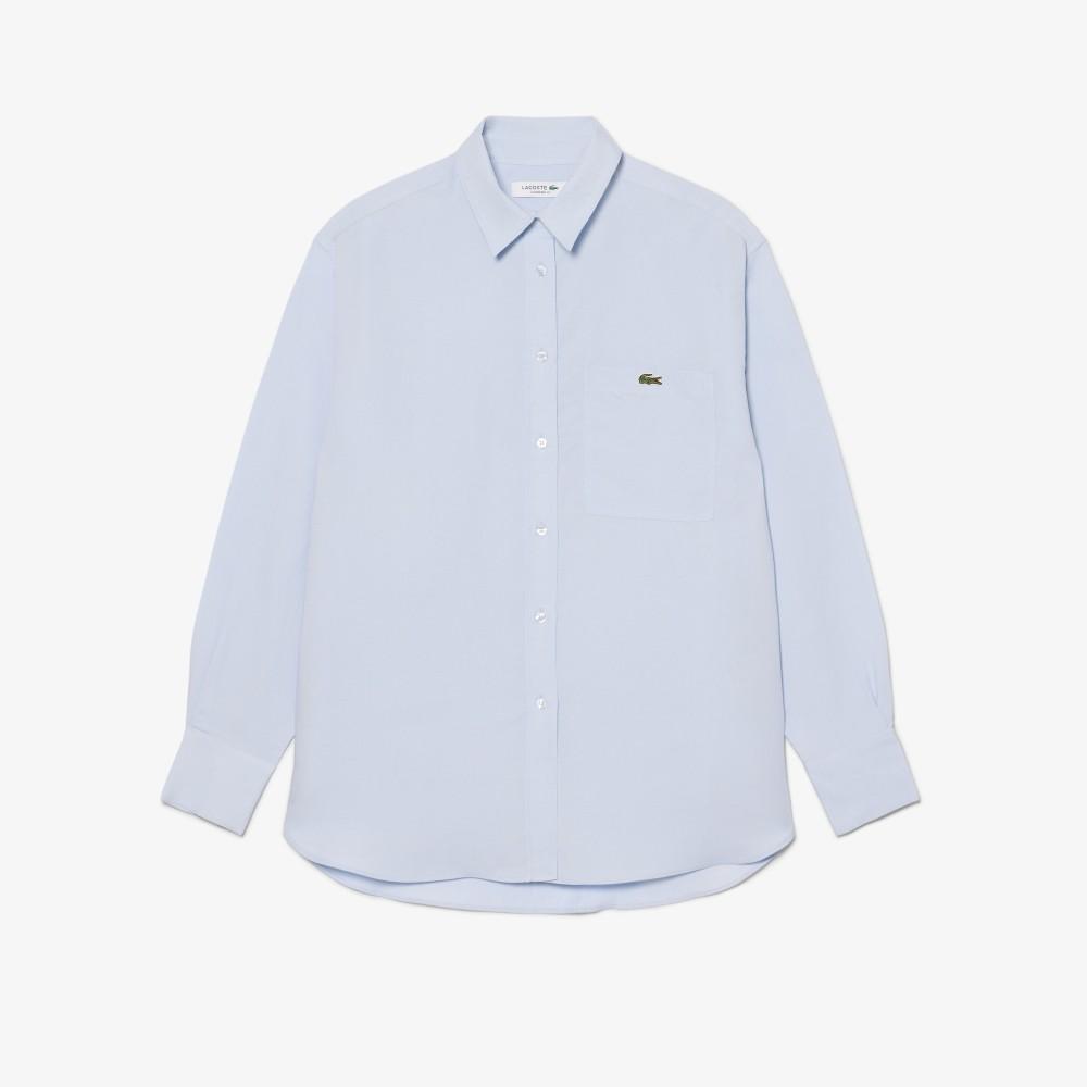 [lacoste] Women's Linen Blended Stripe Shirt CF1429-56GJ2G