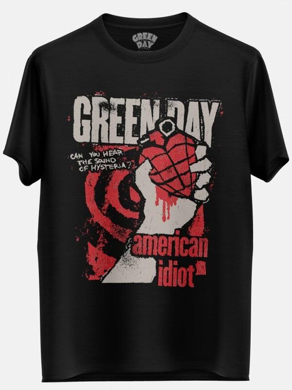 American Idiot Green Day Official T-shirt Retro T-Shirt Unisex Tee XXL
