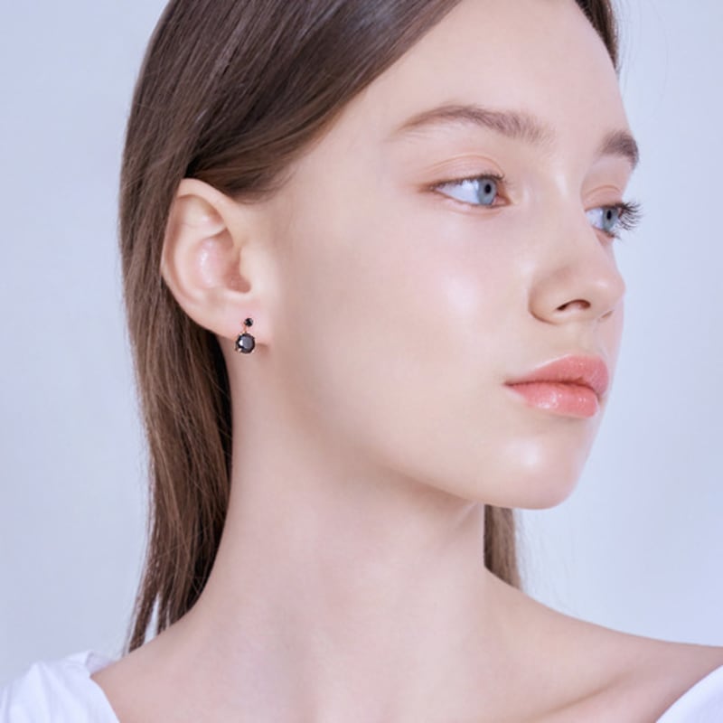 ELLE Jewelry 14K GF Unbalanced Double One Earrings ELGPEE432