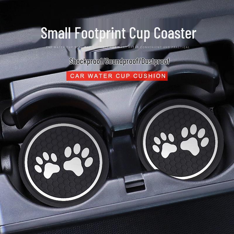 Cartoon Car Coaster: Non-Slip Round Interior Mat for Universal Use