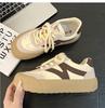 Versatile casual sports board shoes women's 2024 new spring and autumn Internet celebrities increase height Versatile breathable thick-soled bread wh