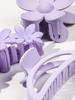 Summer Flower Hair Claws Elegant,Purple Multi-Styles Hairpins Barrette,Non-Slip Fashion Headwear for Women Girls Hair Accessory