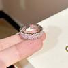 S925 Stylish Silver Ring With Colorful Gemstone Accents And Eyecatching Shape Geometric