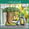 Totoro Resin Craft With Cartoon Cat Swing And Nature Theme For Office And Gift Use