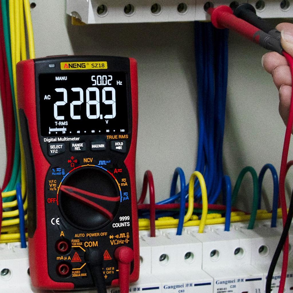 Aneng SZ18 Digital Multimeter 9999 Counts T-RMS LCD Universal Tester AC/DC Voltage & Current