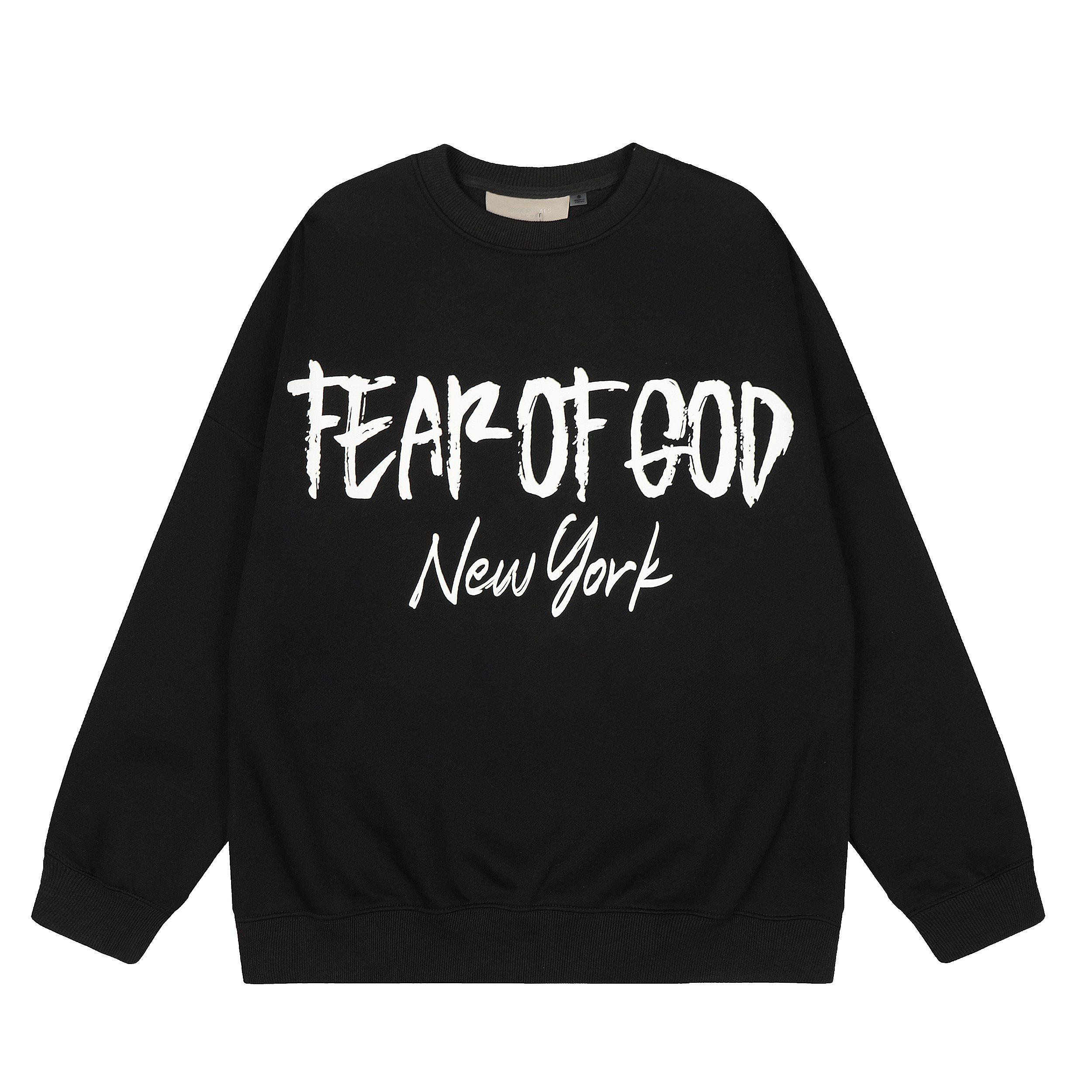 2605 Fear Of God Essentials Letter Print Oversized T-shirt Crewneck Sweatshirt - Unisex Streetwear Pullover S