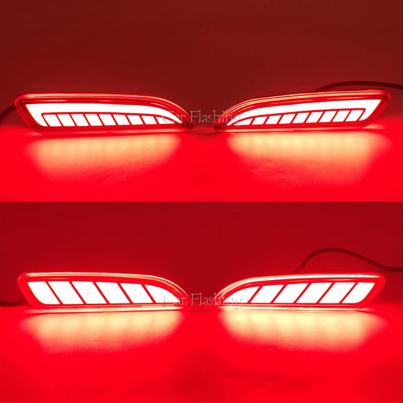 2PCS Car LED Reflector Light For Toyota Corolla Cross 2020 2021 2022 Rear Fog Lamp Bumper Brake Light Dynamic Turn Signal