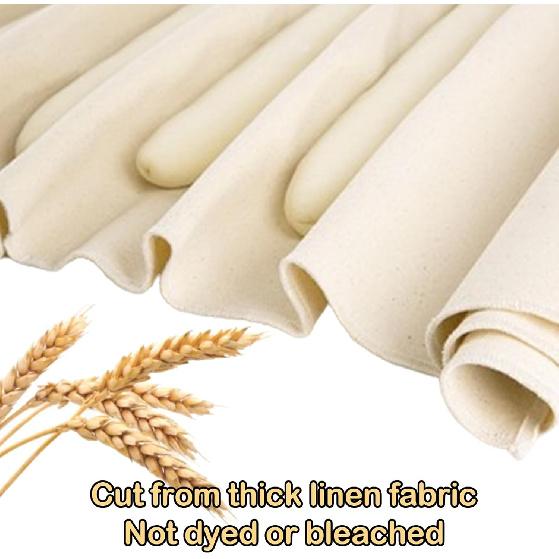 2Pcs Bread Towel for Bread Baking 14x18 Inches Linen Cloth Flour Sack Towels for Proofing Cover Pastry Proofing Cloth for Baguettes, Loaves, Ciabatta