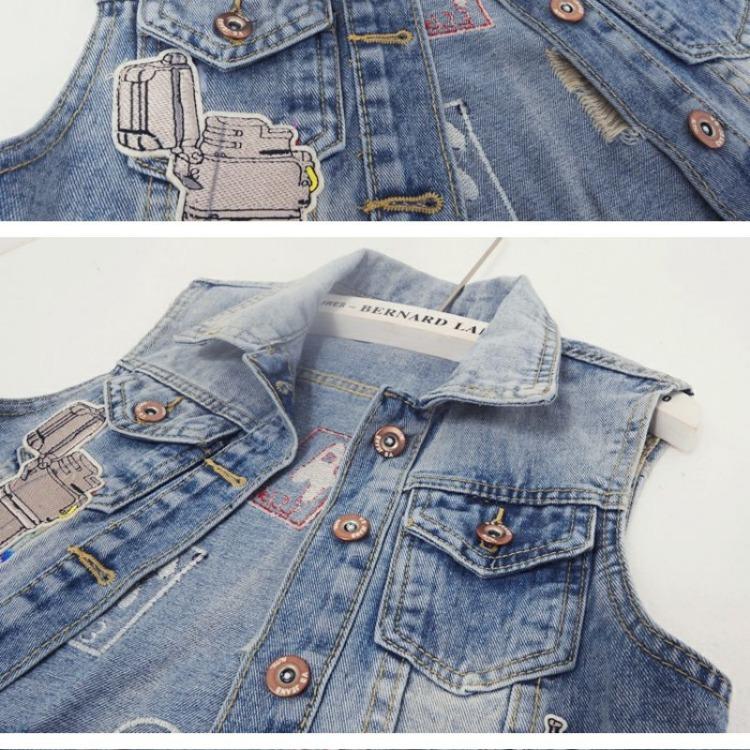 Spring and Autumn Denim Vest Women's New European Style Fashion Summer Short Tank Top Vest