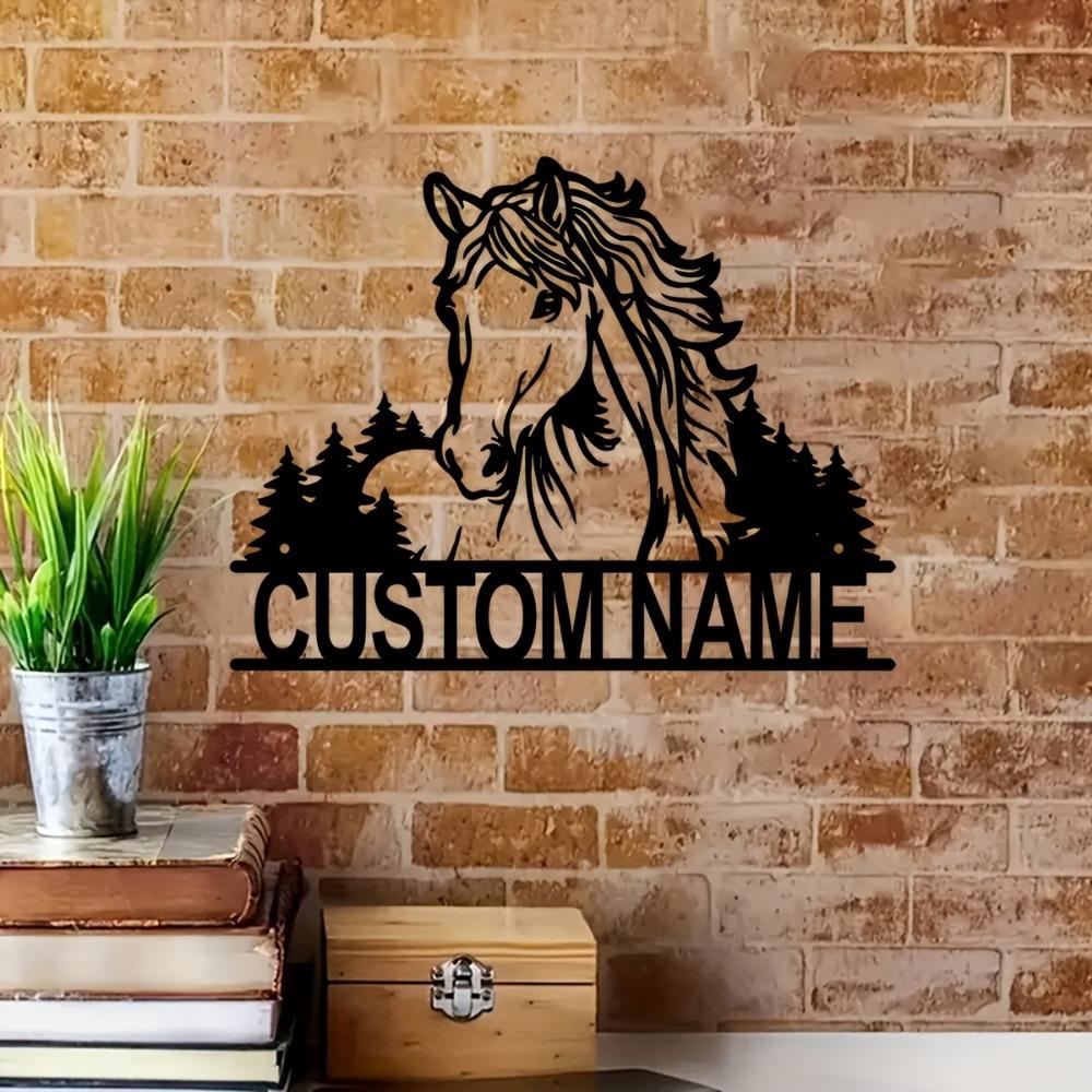 Unique Personalized Retro Metal Horse Wall Art Hanging Home Decor Sculpture