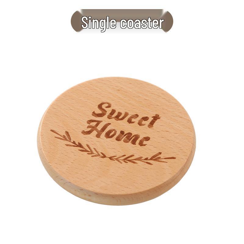 Деревянный набор из 6 противоскользящих термоизолирующих подстаканников для кружки - Декор для дома, офиса или кафе