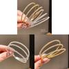 Copper Diamond Inlay Three Layer Minimalist Cuff Bracelet For Women