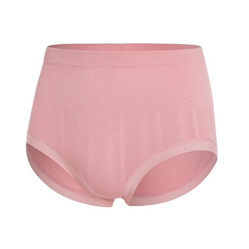 2024 Hot-Selling Women's 7-Pack High-Waisted Briefs: Solid Color, Elastic, Abdomen and Hip Lifting, Plus Size