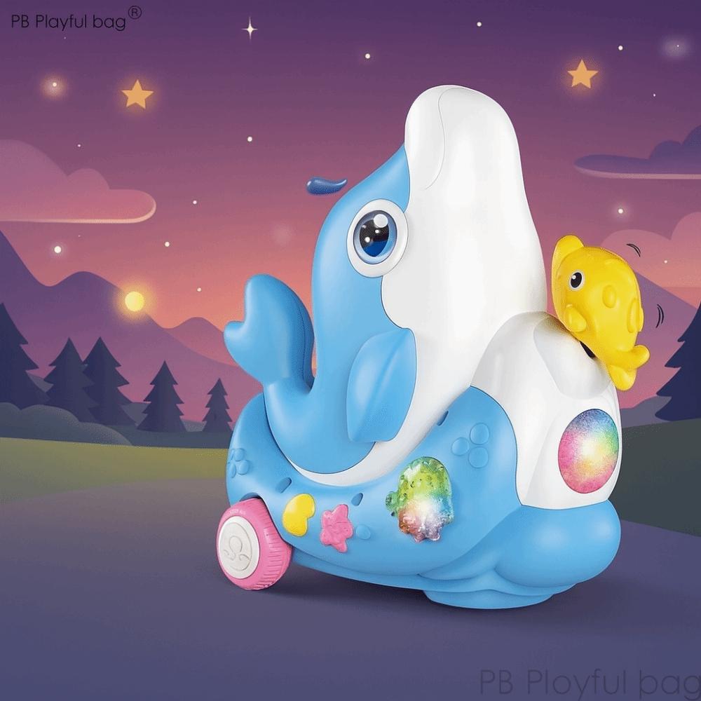 Electric Blowing Ball 3D Cool Light Dolphin LED Light Levitation Blow Ball  Kids Toys